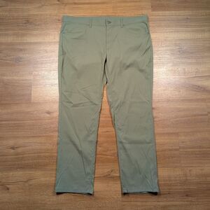 LL Bean Venture Stretch 5-Pocket Chino Pants Men 40x30 Green Performance Hiking